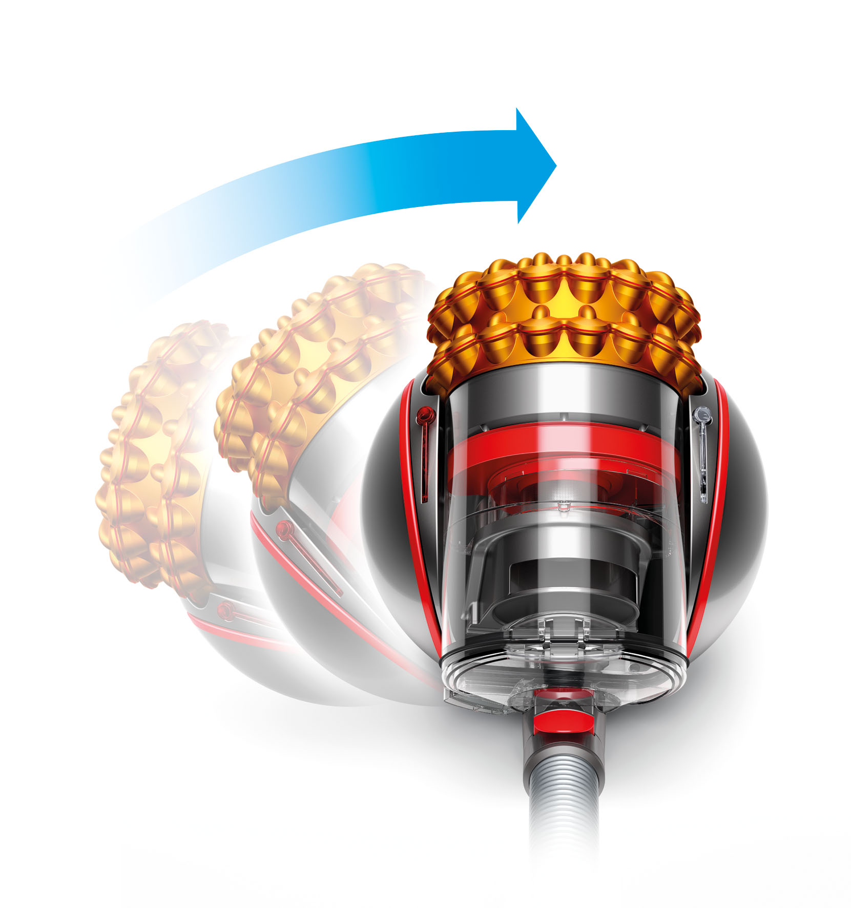 Пылесос с контейнером Dyson CINETIC BIGBALL MULTIFLOO / 700Вт / Cерый с желтым photo 2